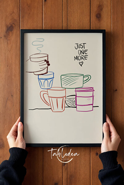 tablodea Ακόμα και μία γραπτή διακόσμηση για τη γωνιά του καφέ, κορνιζαρισμέν...