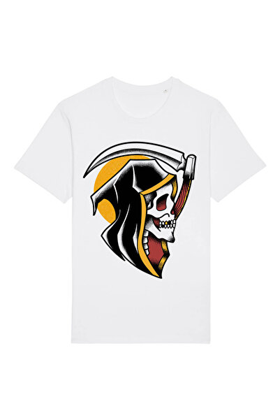 Kartier Tricou Unisex Alb Grim Reaper