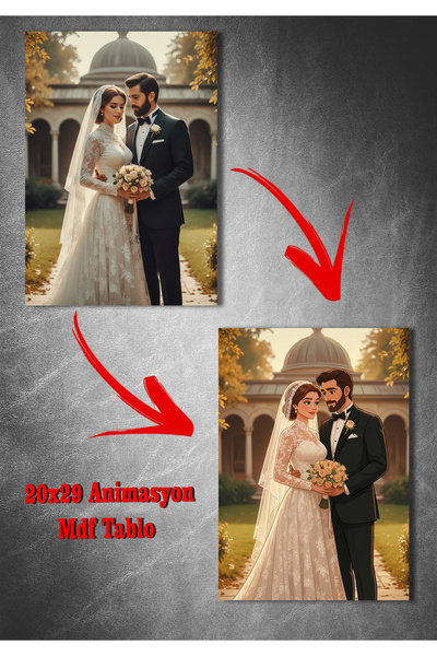 HAYAL ODASI STORE 1 ADET KİŞİYE ÖZEL 20X29 ANİMASYON 3m MDF BASKI POSTER