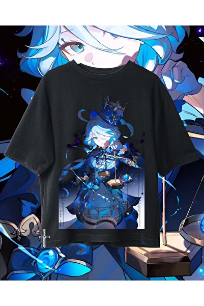 Touz Moda Genshin Impact Printed Unisex Oversize T-Shirt