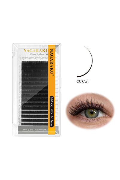 NAGARAKU İpek Kirpik 0.07 KALINLIK CC KIVRIM MİX KUTU (CC KIVRIM)