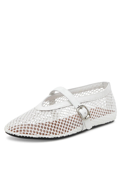 BADURA ballerina women's white MIMOSA-SLT-24067P-52