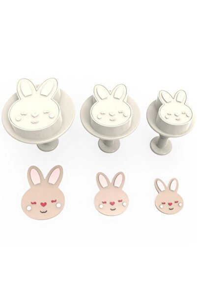 Adana Pasta Malzemeleri مجموعة من 3 ألعاب أرنب لطيفة ثلاثية الأبعاد قابلة للض...