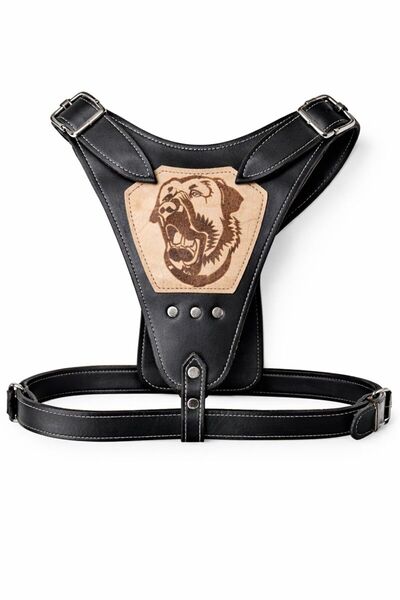 NORDVIA E-COMMERCE Leather Dog Collar – with Dog Figure