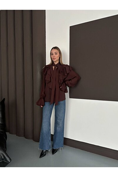 Bonneluit.co Kadın vintage model gömlek