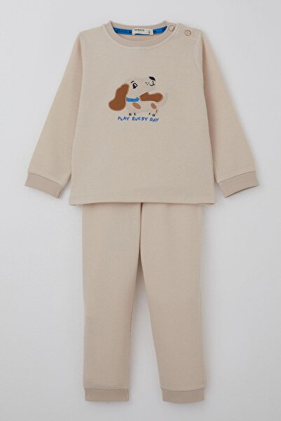 Breeze Baby Boy Tracksuit Set with Cute Puppy Embroidery, 9 Months-3 Years, C...