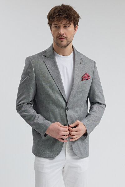 Frappoli Victor Men's Black-Grey Cotton Blend Half-Lined Mono Collar Sport Bl...