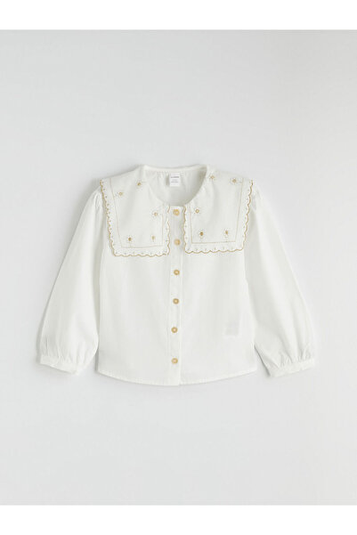 LC Waikiki UZG STORE'dan Stil Sahiplerine Çiçek Nakışlı Kız Çocuk Poplin Gömlek