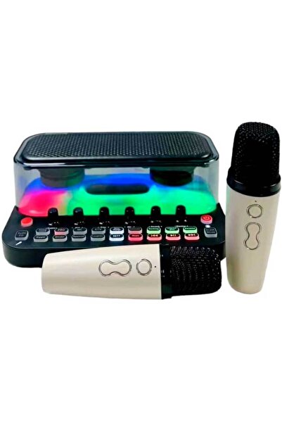 ALIEN Mixer karaoke cu acumulator + Bluetooth + 2 microfoane SY11