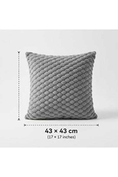 AL SAHIR GARMENT INDUSTRY L.L.C Premium Bubble Cushion Cover 43×43 cm – Soft Textured Decorative Throw Pillow Case, Plush 3D Rais