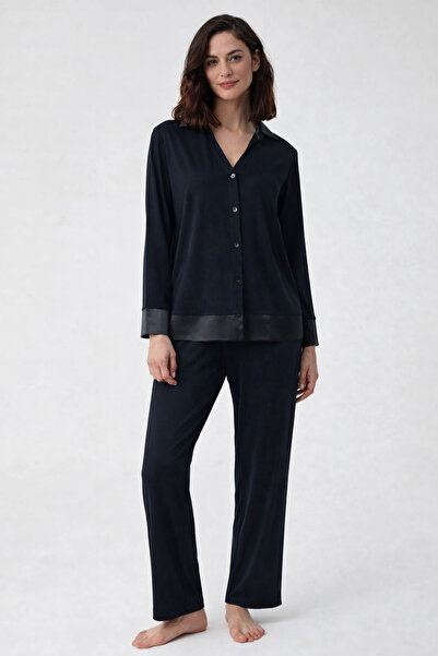 bendengiy Buttoned Soft Textured Pajama Set