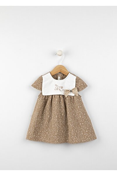 Babydola فستان أطفال من الموسلين بسحاب خلفي