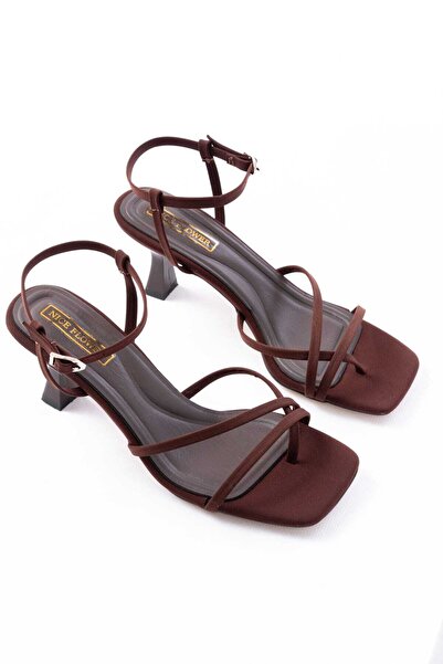NiceDiffer Women's Sandals Ankle Strap 6cm Heeled Sandals