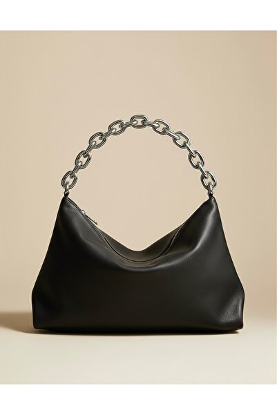 Bleebe Siyah zincirli el çantası