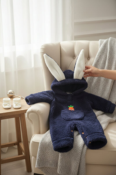 balbeybi Welsoft Baby Romper with Ears, Hooded Rabbit Ears Plush Winter Baby ...