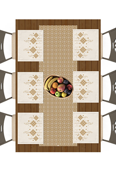 Filamente Ramadan Runner + 6 Pieces of American Service / Table Set / Stain R...