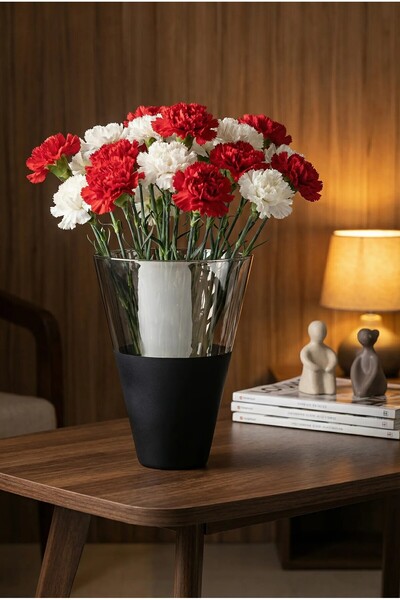 Paşa Cam Noua Definiție a Gloriei: Vază Conică Gigantă din Titan și Negru Mat...