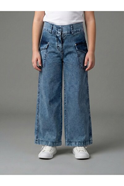 Yavrucak Girls Дънки с широки крачоли и джобове за момичета