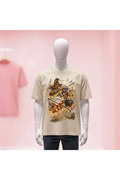 Vordevia Harry Potter Printed Crew Neck Wide Fit Unisex Tshirt