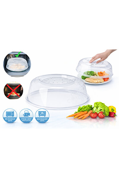 Bibilel Capac pentru Cuptorul cu Microunde, 26 cm Diametru, cu Gauri de Aeris...