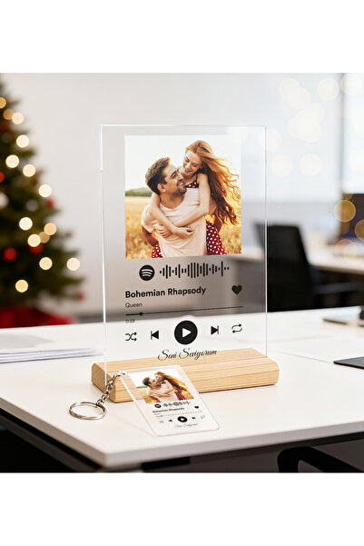 tablopix Kişiye Özel Spotify Plak ve Spotify Anahtarlık Seti