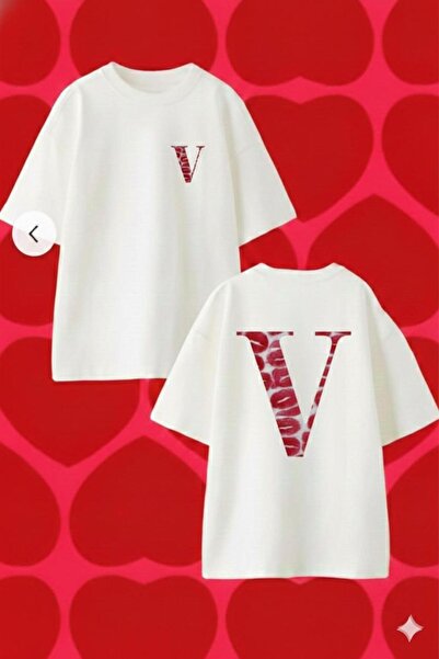 playwear PLAY WEAR RUJLU Tricou supradimensionat cu imprimeu litera V