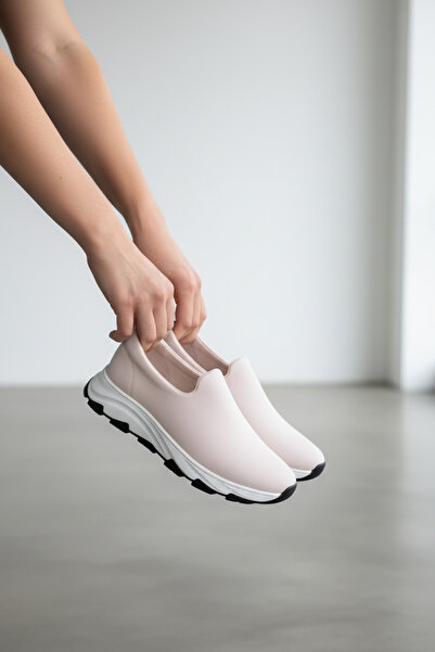 Adım Dünyası Women's Black Laceless Casual Shoes – Perforated, Breathable, Co...