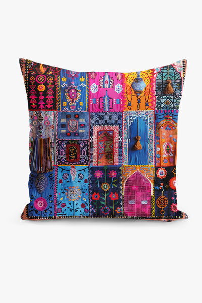 Filamente Ramadan Patterned Double Sided Digital Printed Throw Pillow Cover -...