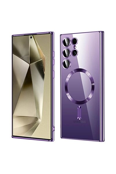 Techsuit Samsung Galaxy S24 Ultra Magsafe Luxury Crystal transparent case wit...