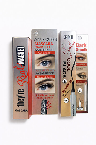 qianxilu Eye makeup kit – Waterproof mascara + Black eyeliner (multifunctiona...