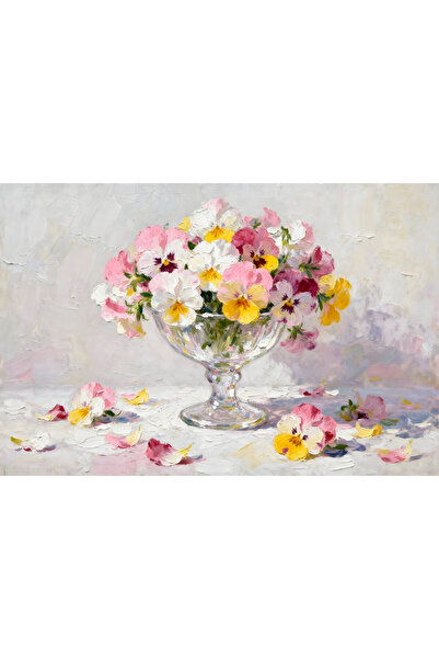 VeliumCraft Tablou Canvas Dansul panselutelor 5, 90 x 60 cm, natura, peisaj, ...