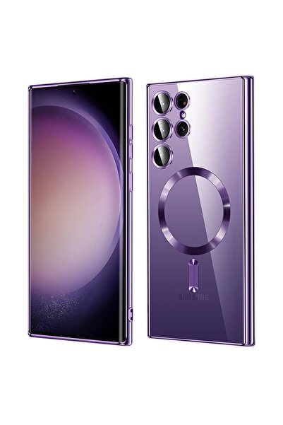Techsuit Husa Samsung Galaxy S23 Ultra Magsafe Luxury Crystal Light Purple