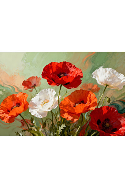 VeliumCraft Tablou Canvas Dansul macilor 2, 120 x 80 cm, natura, peisaj, stil...