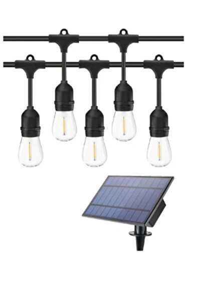 OEM Ghirlandă Solară 20M cu 20 Becuri LED Filament, 2W, 3000K, IP65 – Lumină ...