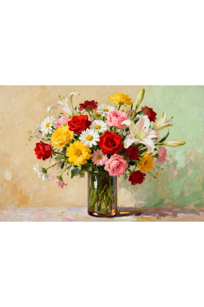 VeliumCraft Canvas Painting Dance of the Roses 10, 100 x 70 cm, nature, lands...