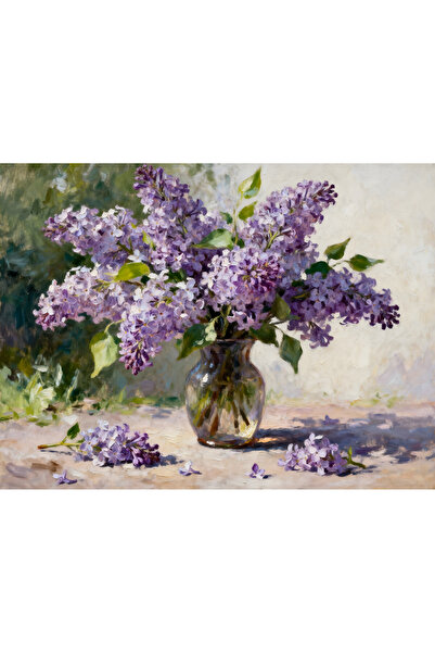 VeliumCraft Tablou Canvas Liliac in vaza 12, 60 x 40 cm, natura, peisaj, stil...