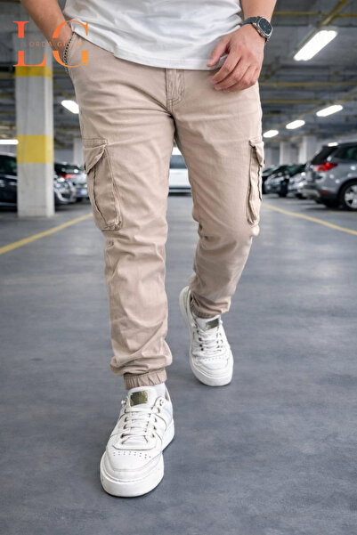 LORDA GİYİM TONI S Men's Pants with Pockets, High Waist, Zippered Elastic Cuffs
