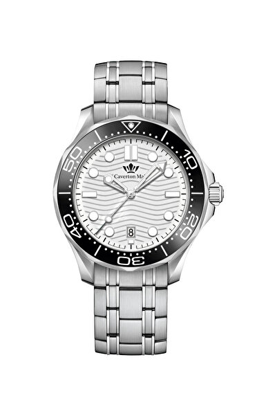 Caverton Mair Caverton Mayer watch with a white dial and steel strap