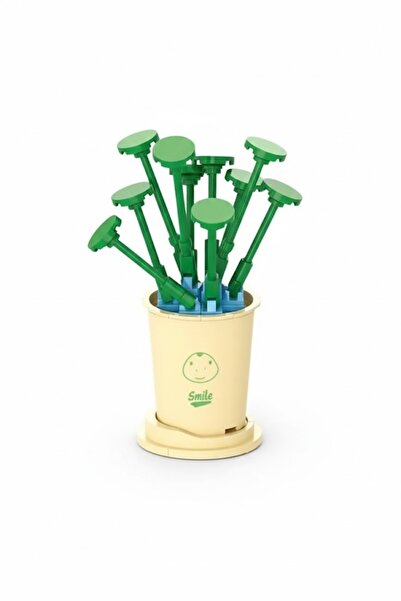 ZEKTON مجموعة مكعبات صغيرة متوافقة مع ليغو - 62 قطعة من نباتات الزينة في أصيص...