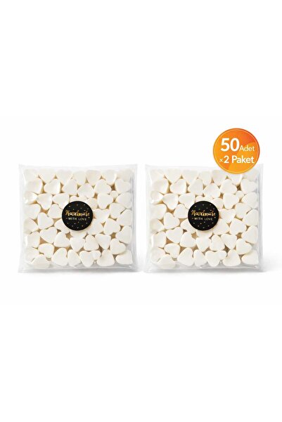 SOO SOAP مجموعة صابون ميني هارت المكونة من قطعتين - أبيض، برائحة جوز الهند، م...