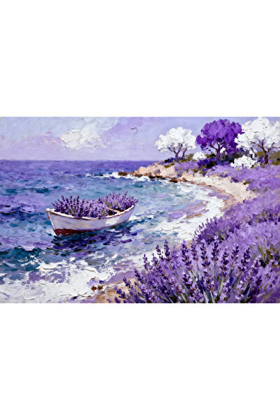 VeliumCraft Tablou Canvas Lavanda in briza 1, 100 x 70 cm, natura, peisaj, st...