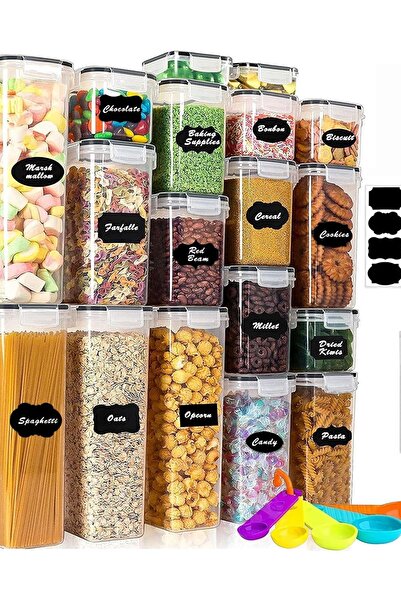Dotail Set de 18 recipiente STUSGO pentru depozitarea alimentelor, etanșare e...