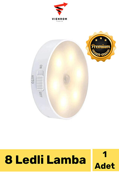 Vienrom #LedIşık Usb Şarjlı Beyaz Işık Gece Lambası Mıknatıs 3 Mod Pratik Har...