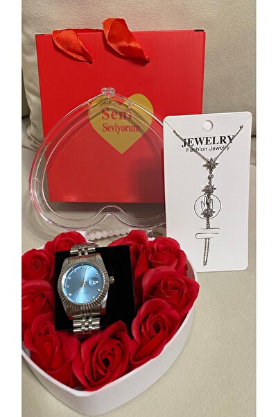 T-GOER 14 Şubat’a Özel Sevgililer Günü Kalpli Güllü Kutulu Hediye Seti