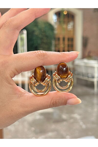 Charmist Çelik mng kahve roda küpe