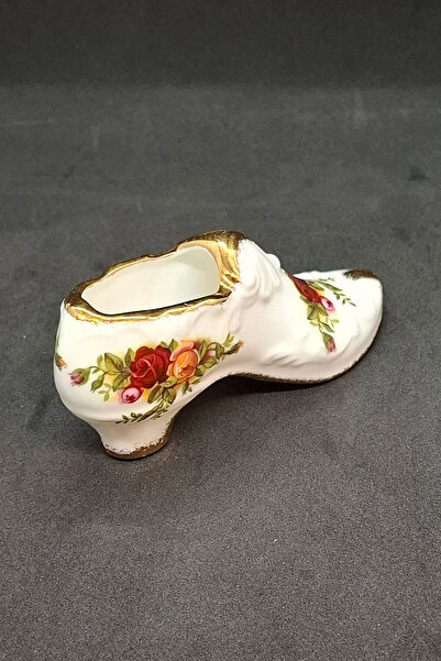 Royal Albert Old Country Roses Bone China Porcelain Antique Miniature Shoe Bowl 11 cm X 3 cm