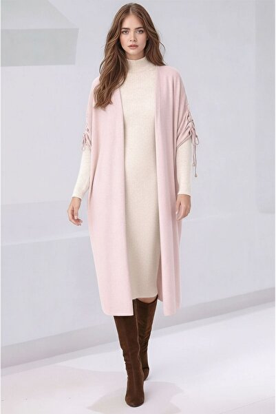 MAMAYAGA Midi Length Bat Sleeve Shoulder-Tie Knitwear Suitable for Women's Hi...