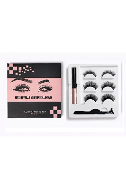OEM Reusable magnetic eyelashes kit with magnetic eyeliner and tweezers