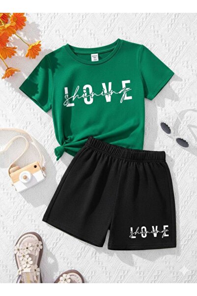 Nice Clothes Children's Tracksuit Set Hooded Unisex Love Print