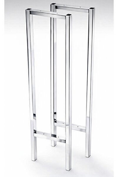 LARADESİGN Krom Dresuar Konsol Çok Amaçlı Masa Ayağı 2 Adet Ayak 83 Cm Mobily...